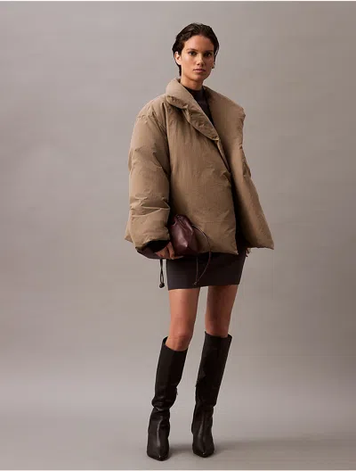 CALVIN KLEIN WOMEN'S HEAVYWEIGHT SHORT PUFFER COAT