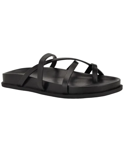 Calvin Klein Helden Toe Loop Sandal In Black