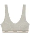 Calvin Klein Women's Heritage Cotton Lightly Lined Bralette Qf8594 In Gray