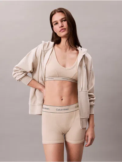 Calvin Klein Women's Heritage Cotton Stretch Boxer Brief In Neutral