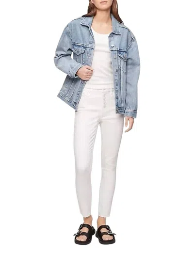 Calvin Klein Women's High Rise Ankle Skinny Jeans In Cream In White