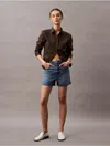 Calvin Klein Women's High Rise Denim Shorts In Greenport