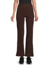 Calvin Klein Women's High-rise Flared Pants In Brown