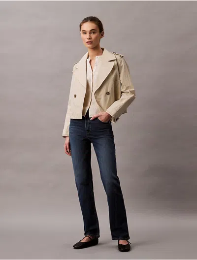Calvin Klein Women's High Rise Straight Jeans In Dark Yukon
