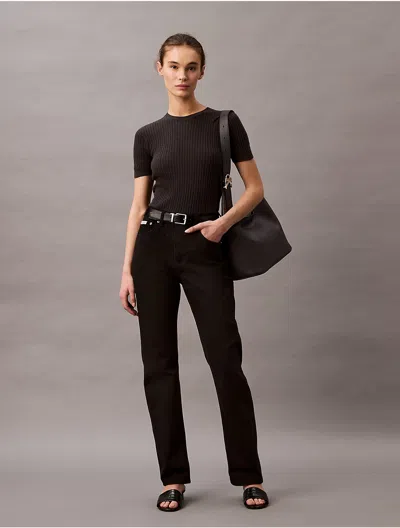 Calvin Klein Women's High Rise Straight Jeans In Ink