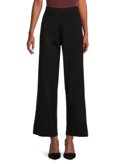 Calvin Klein Women's High Rise Wide Leg Pants In Black
