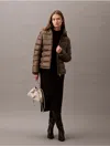 Calvin Klein Women's High Shine Lightweight Puffer Jacket