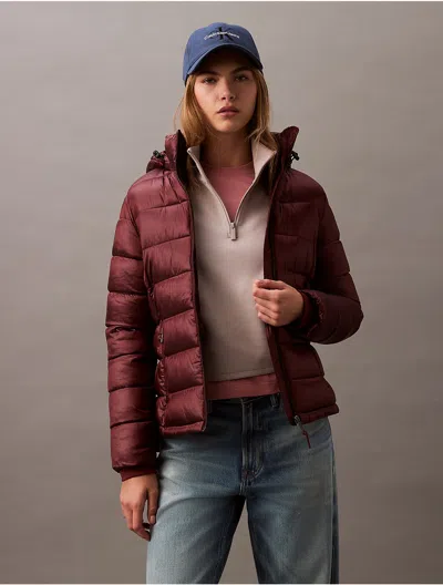 Calvin Klein Women's High Shine Lightweight Puffer Jacket