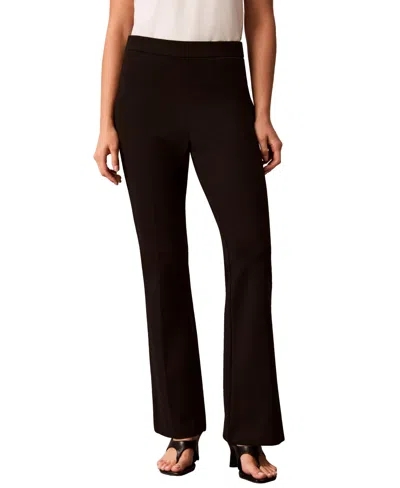 Calvin Klein Women's High-waisted Bootcut Compression Pants In Black