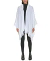 Calvin Klein Women's Hooded Fringe-trim Shawl In Cream