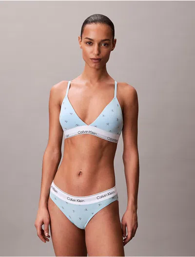 Calvin Klein Women's Icon Cotton Modal Bikini In Blue
