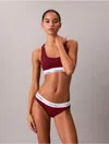 Calvin Klein Women's Icon Cotton Modal Bikini In Red