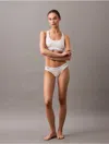 Calvin Klein Women's Icon Cotton Modal Bikini In Steady Stripe / Pelican