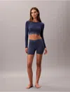 Calvin Klein Women's Icon Cotton Modal Boxer Brief In Blue