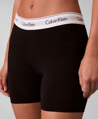 Calvin Klein Women's Icon Cotton-modal Boxer Brief Qf8528 In Black