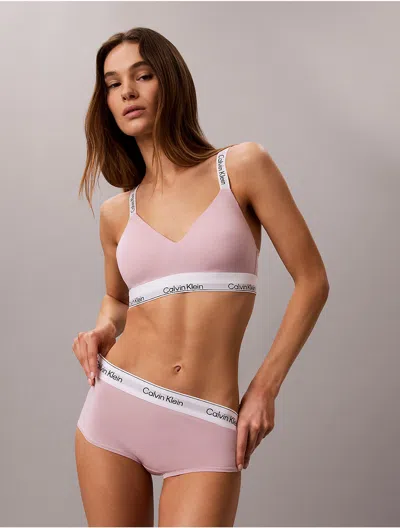 Calvin Klein Women's Icon Cotton Modal Boyshort In Pink