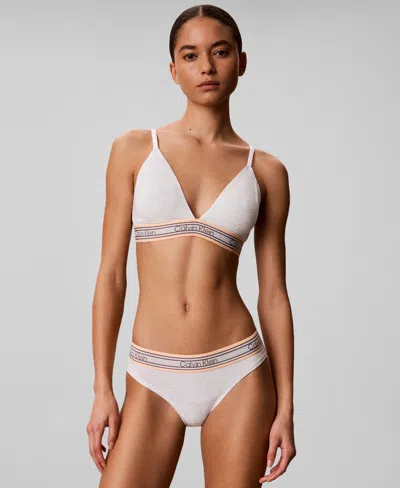 Calvin Klein Women's Icon Cotton Modal Full Coverage Bikini Panty In Gray