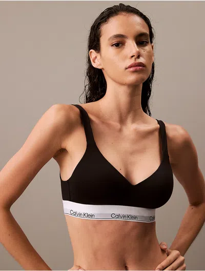 Calvin Klein Women's Icon Cotton Modal Lift Bralette In Black