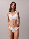 Calvin Klein Women's Icon Cotton Modal Lift Bralette In White