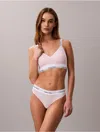 Calvin Klein Women's Icon Cotton Modal Lightly Lined Bralette In Pink