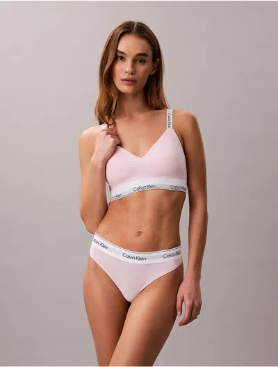 Calvin Klein Women's Icon Cotton Modal Lightly Lined Bralette In Pink