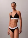 Calvin Klein Women's Icon Cotton Modal Lightly Lined Triangle Bralette In Black