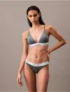 Calvin Klein Women's Icon Cotton Modal Lightly Lined Triangle Bralette In Black