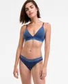 Calvin Klein Women's Ck Icon Cotton Modal Bikini Underwear Qf8520 In Blue