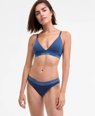 CALVIN KLEIN WOMEN'S ICON COTTON-MODAL LIGHTLY LINED TRIANGLE BRALETTE QF8498