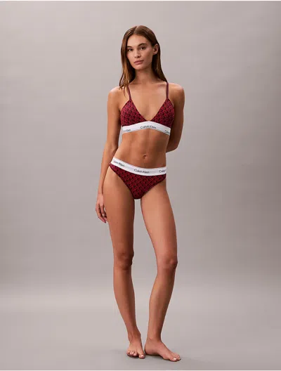 CALVIN KLEIN WOMEN'S ICON COTTON MODAL LIGHTLY LINED TRIANGLE BRALETTE