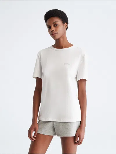 Calvin Klein Women's Icon Cotton Modal Lounge Crewneck T-shirt In Gray