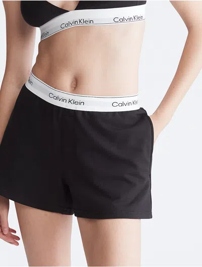 Calvin Klein Women's Icon Cotton Modal Lounge Sleep Shorts In Black