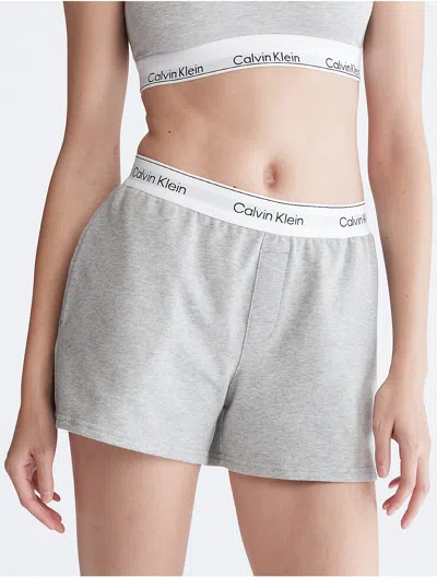 Calvin Klein Women's Icon Cotton Modal Lounge Sleep Shorts In Gray