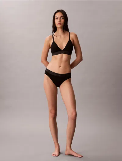 Calvin Klein Women's Icon Cotton Modal Metallic Bikini In Multi