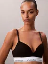 Calvin Klein Women's Icon Cotton Modal Plunge Bra In Black