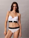Calvin Klein Women's Icon Cotton Modal Script Bikini In White