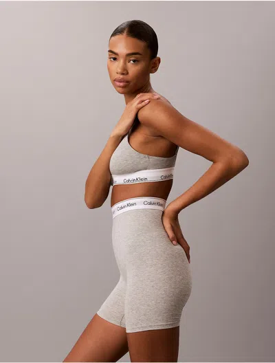 Calvin Klein Women's Icon Cotton Modal Shapewear Thigh Short In Gray