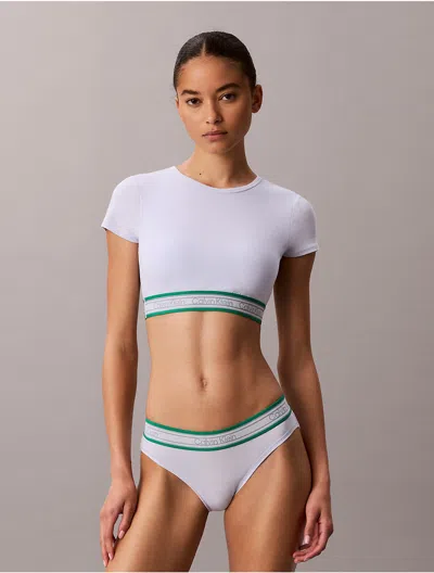Calvin Klein Women's Icon Cotton Modal Stripe Lightly Lined T-shirt Bralette In Multi
