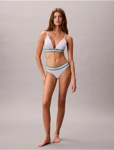 Calvin Klein Women's Icon Cotton Modal Stripe Thong In Multi