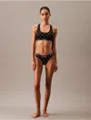 Calvin Klein Women's Icon Cotton Modal Thong In Black