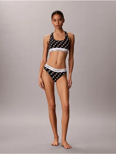 Calvin Klein Women's Icon Cotton Modal Thong In Black