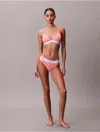 Calvin Klein Women's Icon Cotton Modal Thong In Pink