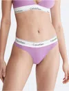 Calvin Klein Women's Icon Cotton Modal Thong In Purple