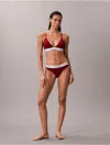 Calvin Klein Women's Icon Cotton Modal Thong In Red