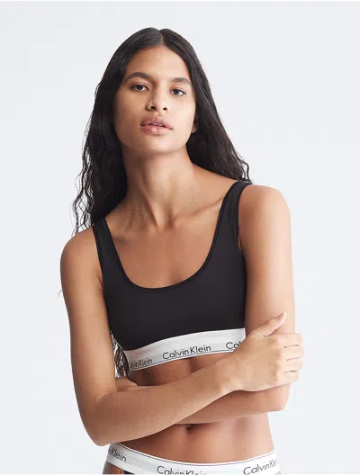 Calvin Klein Women's Icon Cotton Modal U-back Bralette In Black