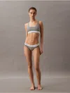 Calvin Klein Women's Icon Cotton Modal Unlined Bralette In Gray