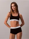 Calvin Klein Women's Icon Cotton Modal Boyshort In Black