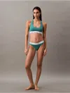 Calvin Klein Women's Icon Cotton Modal Unlined Bralette In Lively Teal