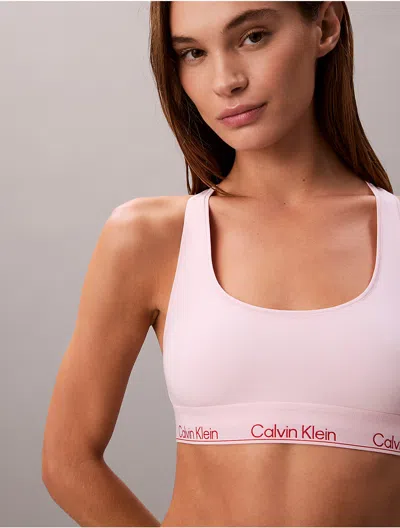 Calvin Klein Women's Icon Cotton Modal Unlined Bralette In Pink