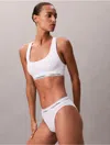 Calvin Klein Women's Icon Cotton Modal Unlined Bralette In White